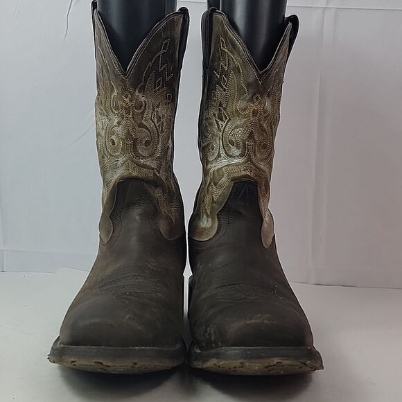 Double H Leather Square Ice Roper Cowboy Men's Boots - Picture 11 of 16